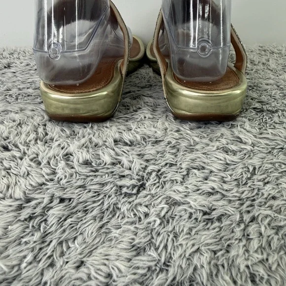 Fit Flops Beaded Slip On Flip Flops Silver Gold Women's Size 8 (EU 39, UK 6) - Picture 5 of 11
